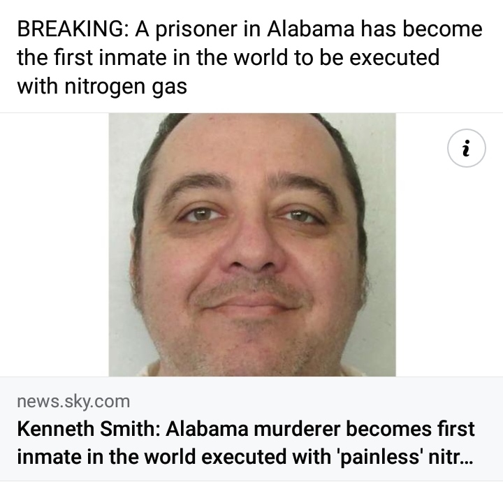 Breaking Update,Kenneth Smith: Alabama Murderer Becomes First Inmate In ...