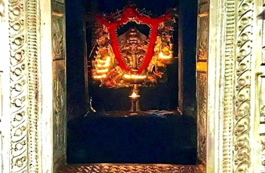 This is a rare view of Sūrya Bhagavān, the main deity in the Ādityapuram Kşētram in Kottayam, Kerala.