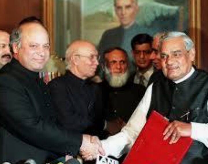 Lahore Declaration//February 21, 1999, with the goal of fostering peace and stability between India and Pakistan.but Islamabad violated the agreement..